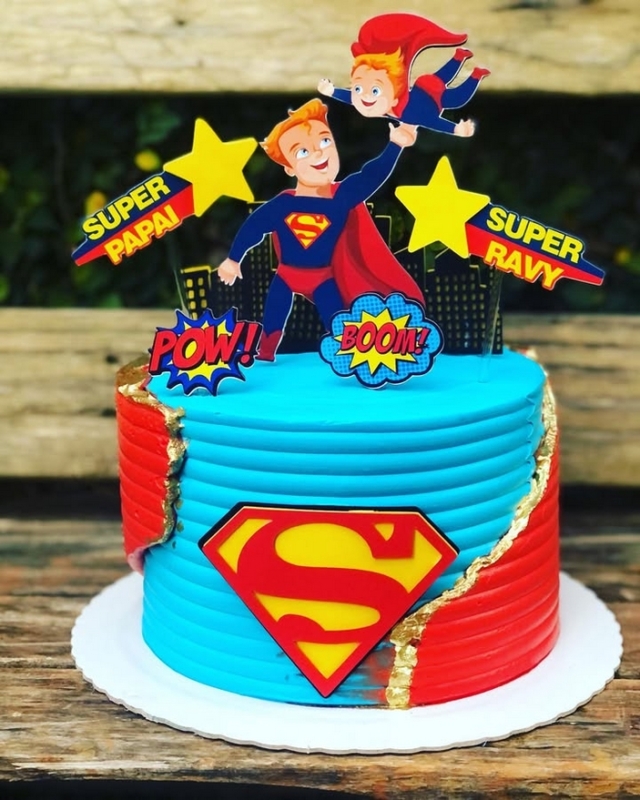 28 topo de bolo Super Pai e Super Filho @candy hoouse