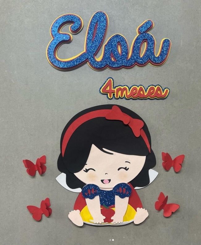 3 topo de bolo Branca de Neve baby @dapamatelie