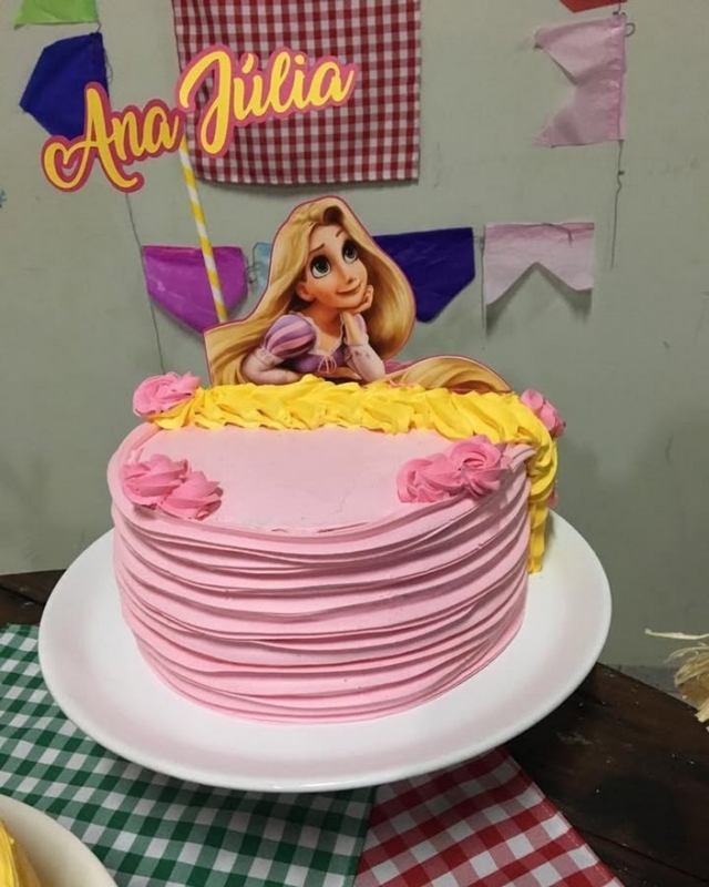 3 topo de bolo Rapunzel simples @mariescrappersonalizados
