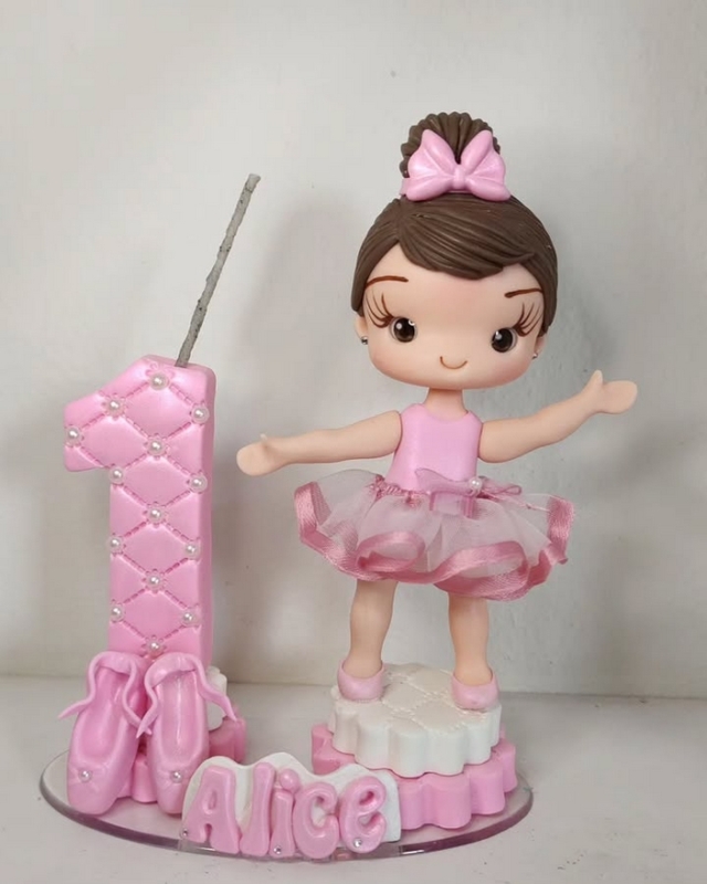 3 topo de bolo bailarina 1 ano @milenebiscuit