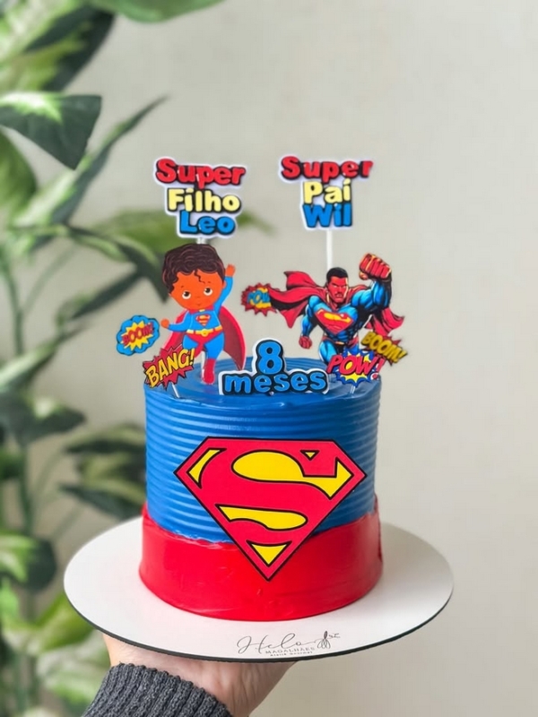 30 topo de bolo Super Pai e Super Filho @helomagalhaes ateliegourmet