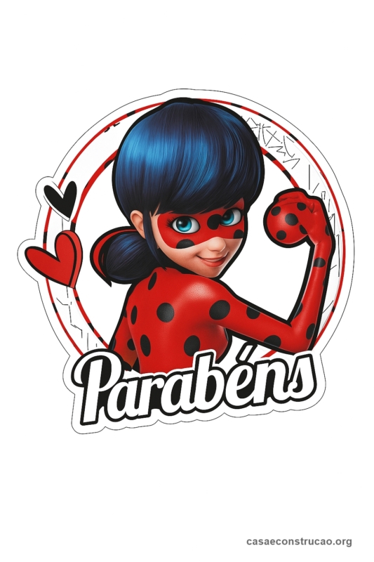 31 topo de bolo Ladybug para imprimir