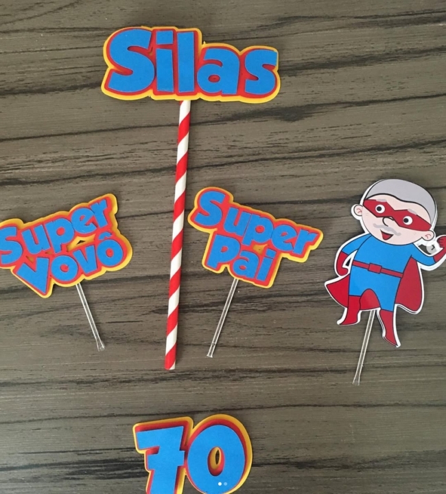 31 topo de bolo Super Pai e Super Avô @fadinemarie