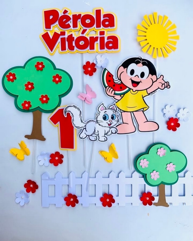 32 topo de bolo Magali personalizado @yasmin topper