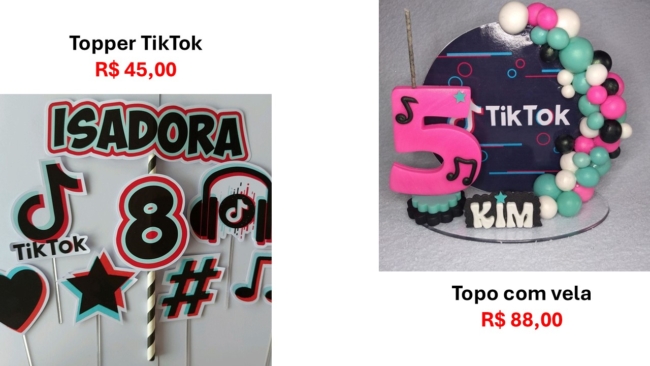 33 onde comprar topo de bolo TikTok