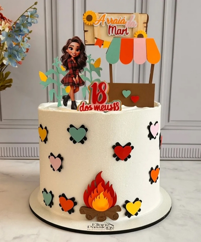 38 topo de bolo personalizado festa junina @mimosdaelida