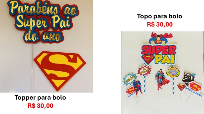39 onde comprar topo para bolo super pai
