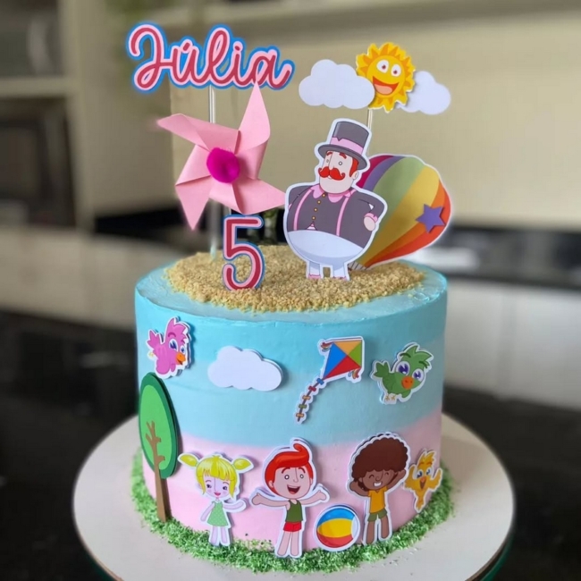 4 topo de bolo Mundo Bita menina @carlart personalizados