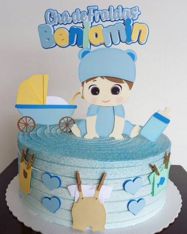 42 topo de bolo personalizado chá de fraldas @atelie chelledluke