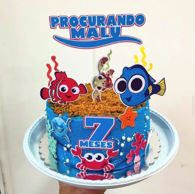 49 topo de bolo personalizado mesversário @tami figueredo