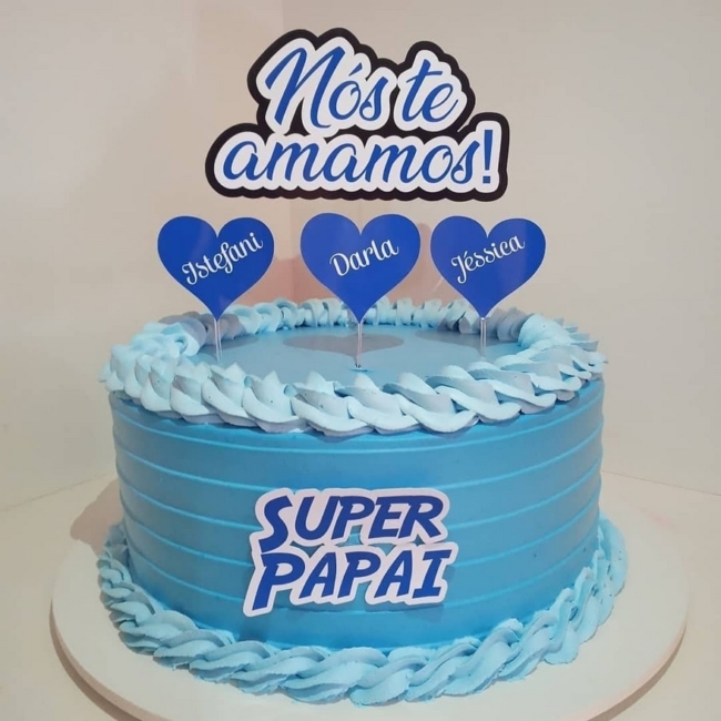5 topo de bolo Super Pai @pequenosluxospersonalizados