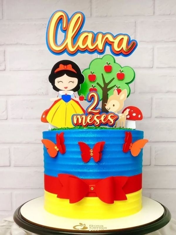 6 topo de bolo Branca de Neve cute @personalizando sonhosbydani