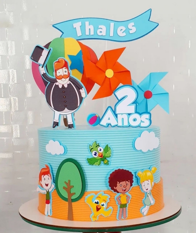 8 topo de bolo Mundo Bita menino @crisartesemais