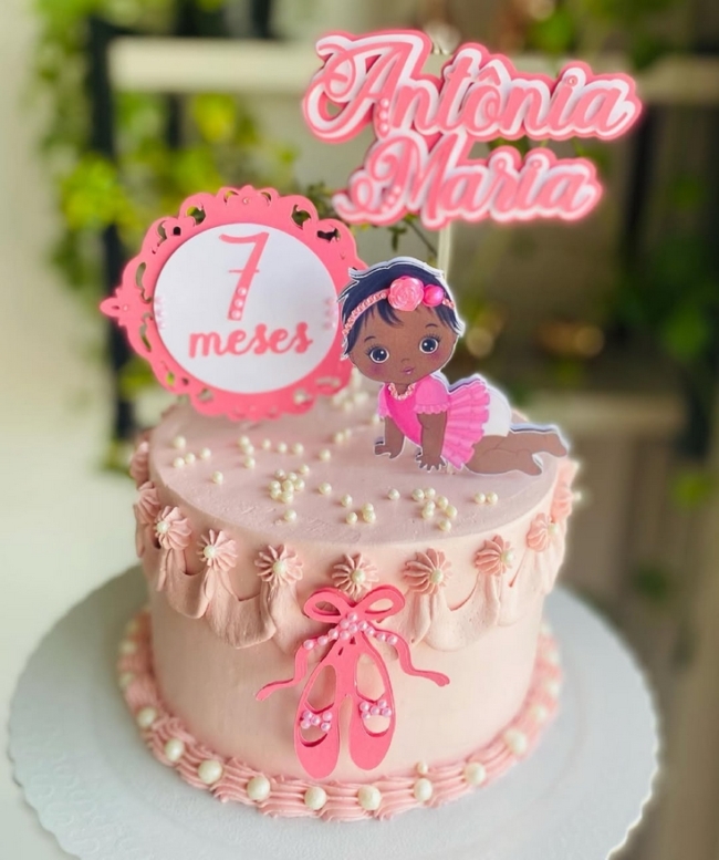 8 topo de bolo bailarina baby @mothers cake poa