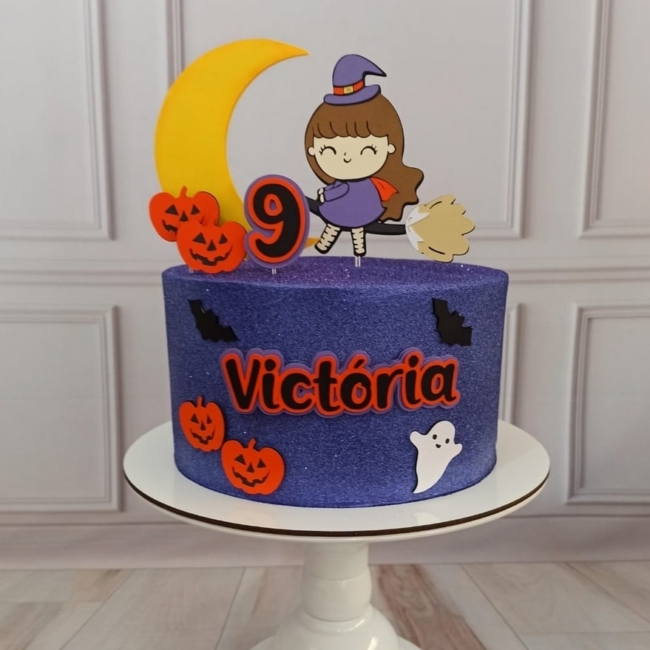 9 topo de bolo Halloween infantil @afestadavez