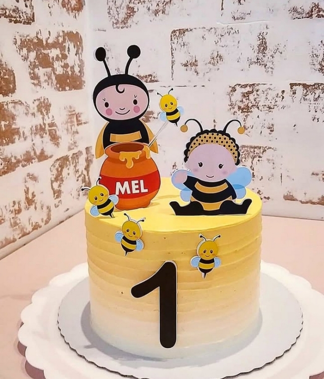 10 topo de bolo abelhinha 1 ano @papeldeamigaoficial