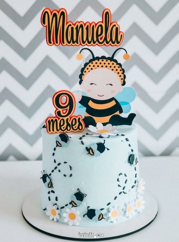 13 topo de bolo abelhinha baby @flaviaqueirozpersonalizados