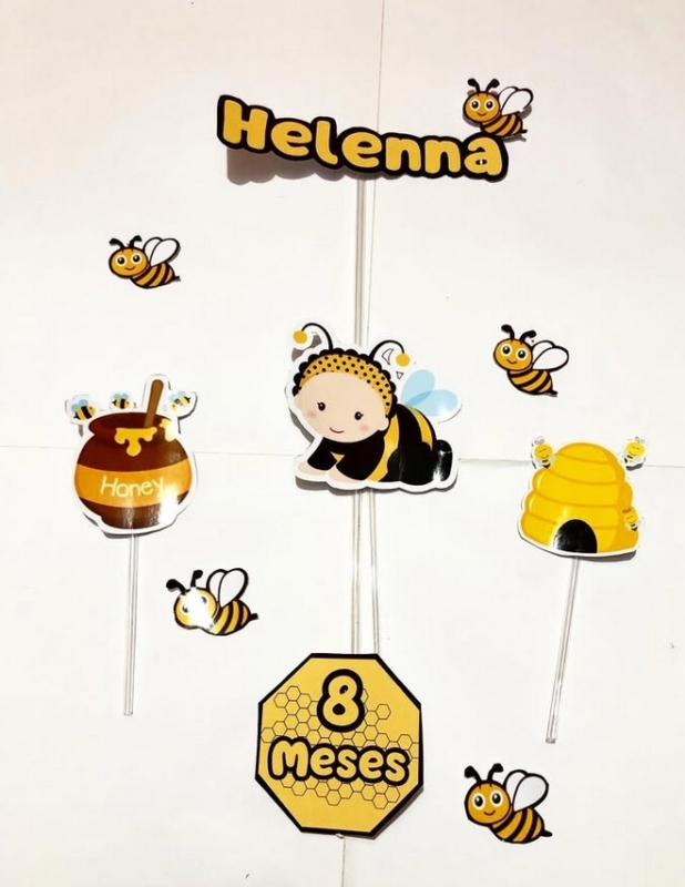 14 topo de bolo abelhinha baby @geanesantos70
