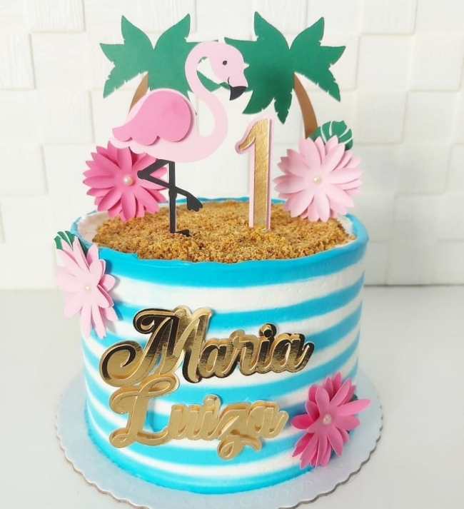 17 topo de bolo tropical infantil @maluart atelie