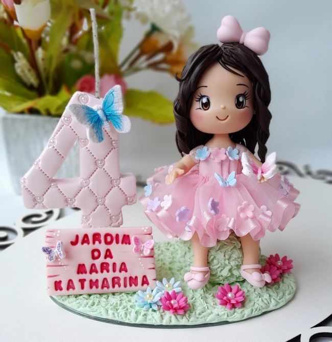 22 topo de bolo jardim encantado em biscuit @fabiana sommer