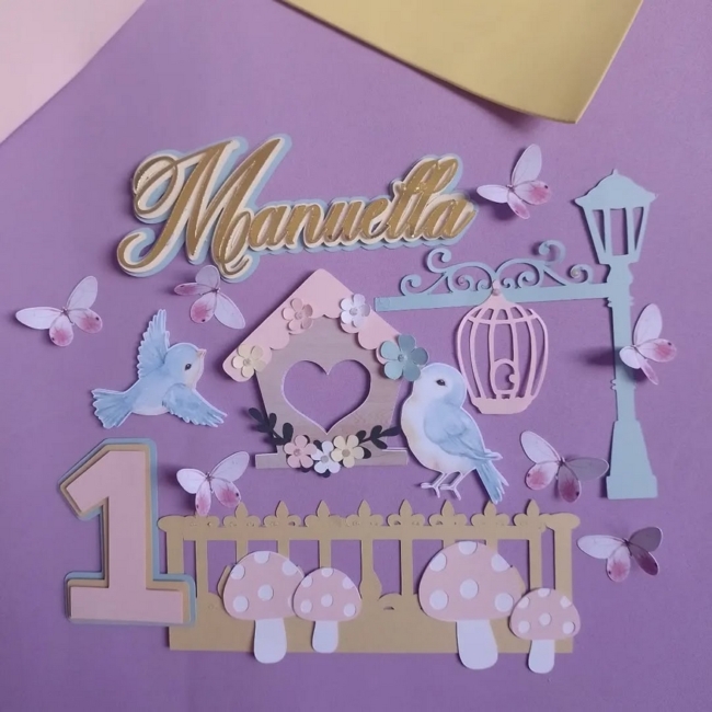 27 topo de bolo jardim encantado personalizado @lisartesp