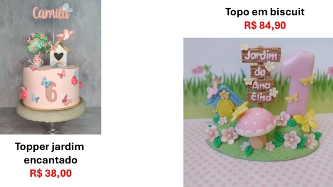 33 onde comprar topo de bolo jardim encantado