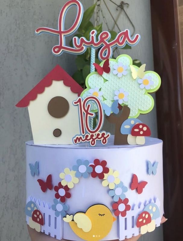 4 topo de bolo jardim encantado para mesversário @mania depapel