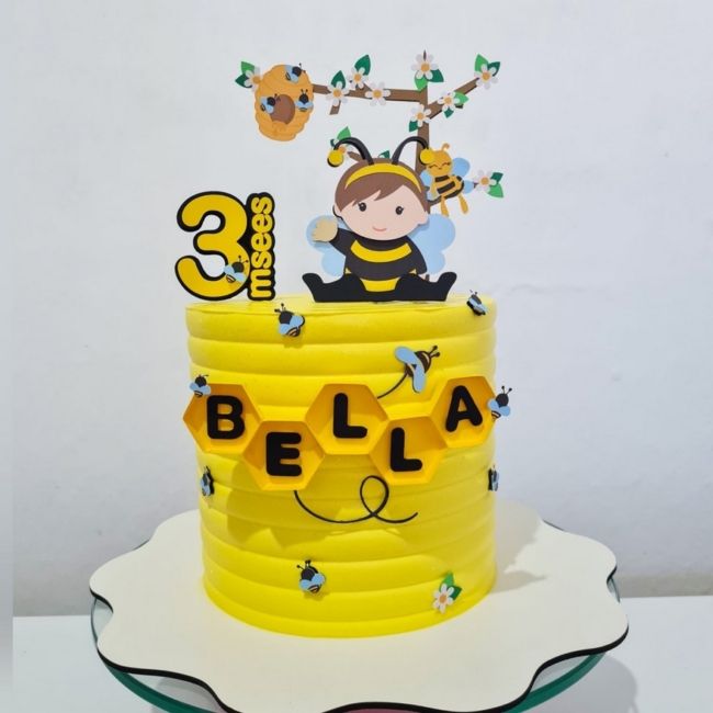 5 topo de bolo abelhinha mesversário @criaticss