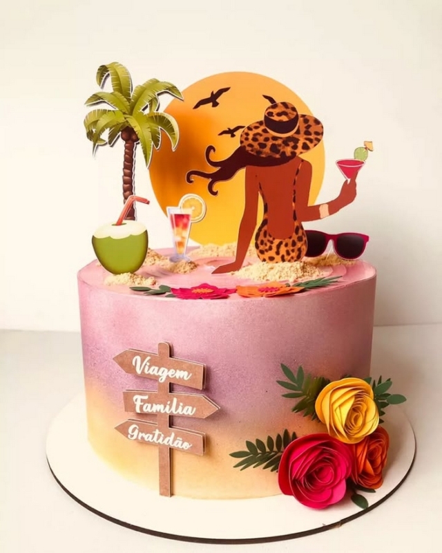 5 topo de bolo tropical feminino @ateliedababioriginal