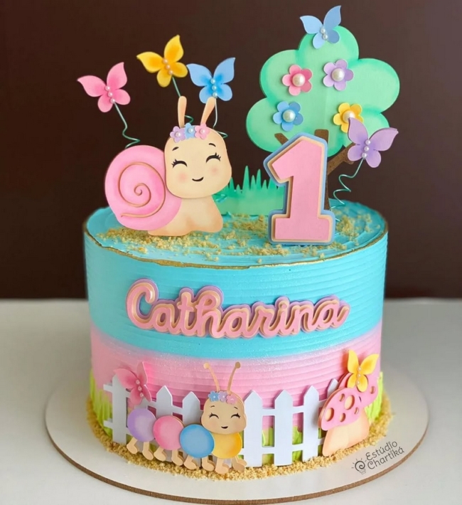 7 topo de bolo jardim encantado 1 ano @estudiochartika